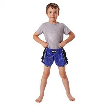 Short de boxe Thaï enfant Kwon Shark – Bleu – 128 cm