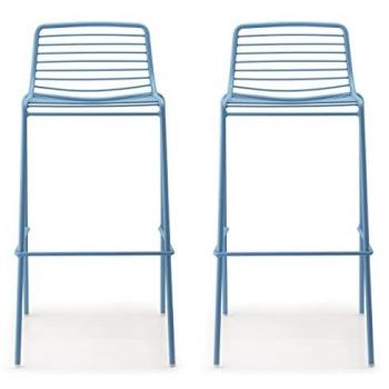 Tabourets de Bar Summer SCAB DESIGN Bleu Tissu
