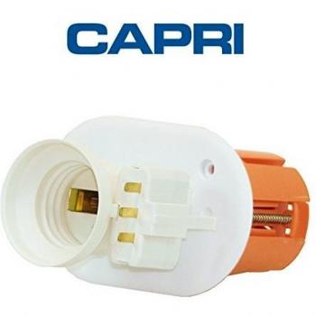 Boîte à encastrer Capri pour plaques de plâtre, profondeur 40 mm, couleur orange et ensemble douille DCL