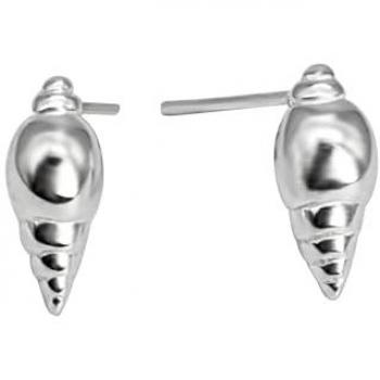 MarineMosaic Small Whelk Sterling Earrings