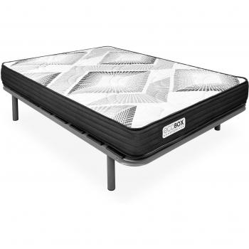 Somier Plus: Lamina Refuerzo + Viscoelástico + Muelles Ensacados + Almohada 90x190