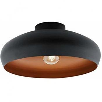 Eglo Mogano 1 Ceiling Light Black and Copper