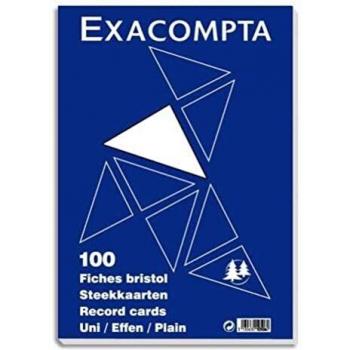 Fiches Bristol Exacompta 100 unités 125x200 mm Quadrillées