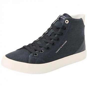 Tommy Hilfiger Herren Stoff Sneakers Th Hi Vulc Summer Dunkelblau 44