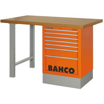 Établi orange 180 cm avec 6 tiroirs Bahco