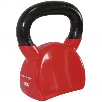 Tunturi 10kg Red Kettlebell with Vinyl