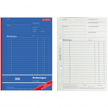 Herlitz Rechnungsbuch, 2x40 Blätter selbstdurchschreibend, A4, Format 306