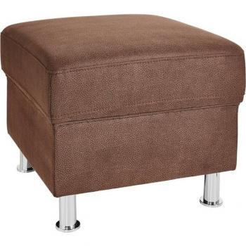 Hocker Top Ascara aus Naturleder