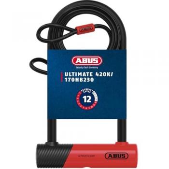 ABUS Ultimate 420K Fahrradschloss schwarz/rot