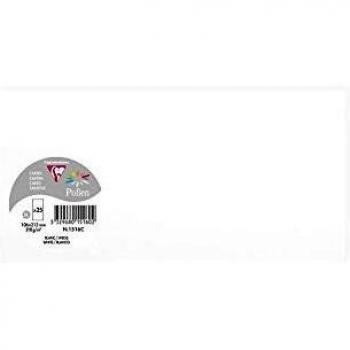 Ensemble de 3 paquets de 25 cartes simples blanches de 106 x 213 mm et un poids