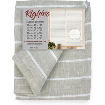 Rideaux en Verre Beige Righine 2 Panneaux 45x230 cm