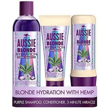 Aussie Platinum Care Set: Purple Shampoo + Conditioner + Hair Mask