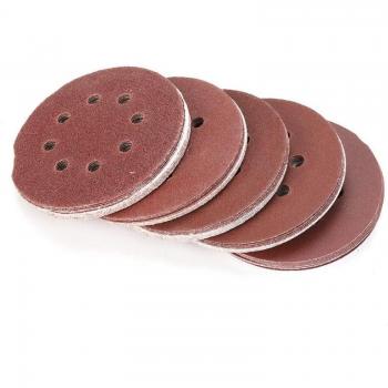 125mm Round Shape Sanding Discs Silicon Carbide 50PCS 8 Holes Grits 40-240