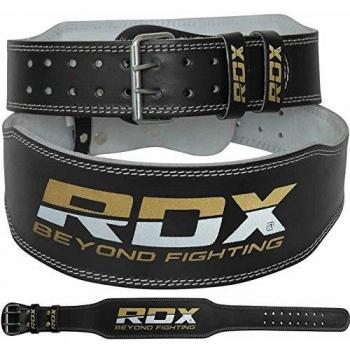 RDX Bodybuilding Gürtel 4 Zoll schwarz-gold