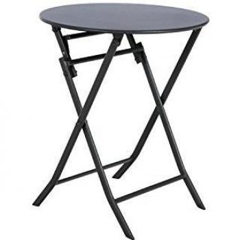 Hespéride Table Pliante Ronde Greensboro 2 Places Graphite