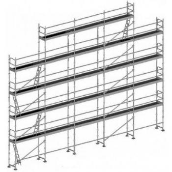 Façade 180 m²: Echafaudage Fixe, Plinthes, Lisses – DUO180‑SPP
