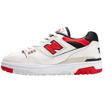 New Balance 550 Sea Salt/True Red Sneaker – Male, US 12, Multicolor