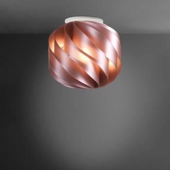 Rosa Deckenstrahler aus Metall 40 x 39 cm