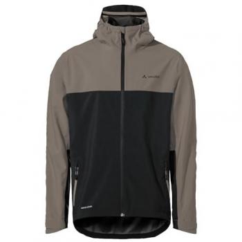 Giacca Vaude Bike Moab Rain Coconut S Marrone Nero