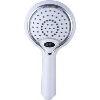 ABS LED Handheld Shower – Digital Temp Gauge & 3‑Color Water Lights