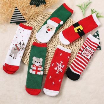 6 pares de calcetines navideños para niños