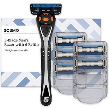 FOR-MEN-SET Solimo 5 Klingen Rasier + 6 Klingen und Gesichtsfeuchtigkeitspflege