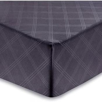 Ameha 25 cm Ultra‑Deep Fitted Sheet – Brushed Microfiber, Fade‑Proof, Charcoal Grey