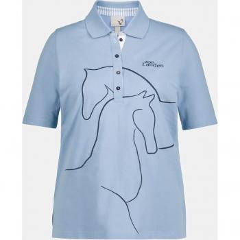 Polo estiva donna blu taglia 64/66 Ulla Popken