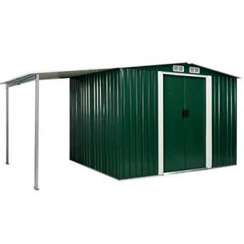 Estrutura de Abrigo para Jardim VidaXL 386x205x178 cm Aço Verde
