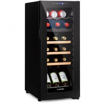 Klarstein 18‑Bottle Glass Door Wine Cabinet