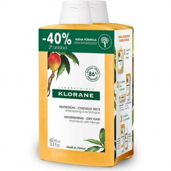 Duplo Klorane Champú Mango 2x400 ml