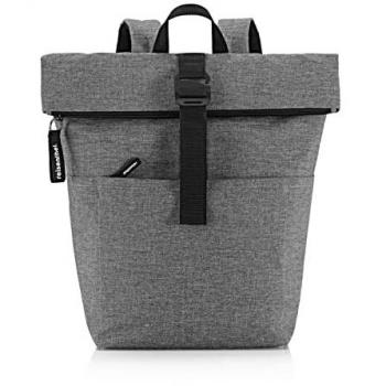 Grey Twist Silver Rolltop Rucksack by Reisenthel