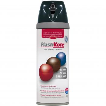 Plastikote Premium Gloss Aerosol Spray Paint Black 400ml
