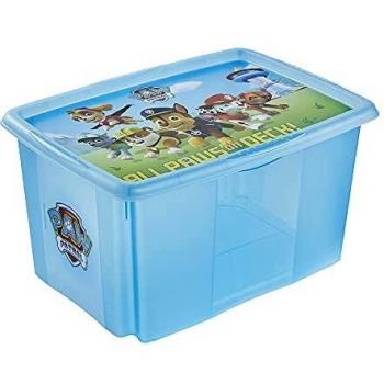 Keeper Paw Patrol Aufbewahrungsbehälter – 45 l, Drehdeckel, Für Kinder, Transparent Blau