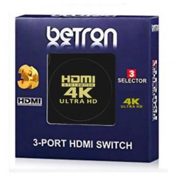 HDMI 3-Port Mini Switch Box – Betron 4K/3D/1080p
