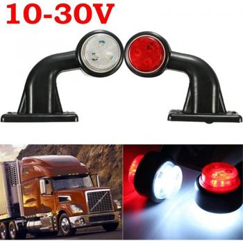 Marcador Lámpara LED 1×10‑30V Remolque Camión Van Rojo/Blanco