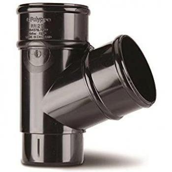 Polypipe 68mm Black Downpipe 112.5° Branch
