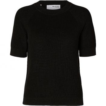 Selected Femme Strickshirt ELINNA, schwarz, Größe M