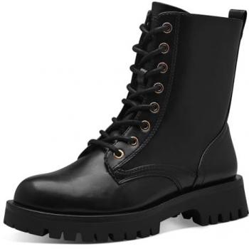 TAMARIS Lace Boot Nero/Gold per donna EU 41