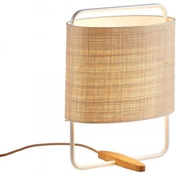 Lampada da tavolo Margot in rovere naturale e madreperla 44 cm