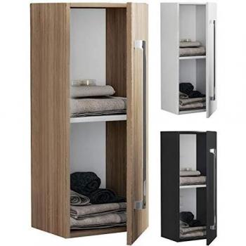 VCM Holz Badschrank Midischrank Badmöbel Badregal Badinos D Weiß