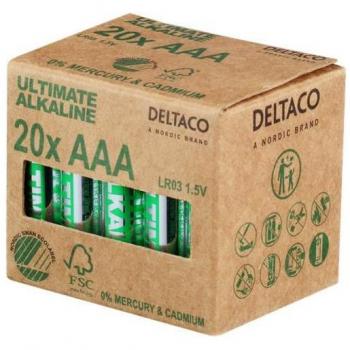 Deltaco Ultimate LR03 AAA Alkaline Batterien, 20er Pack
