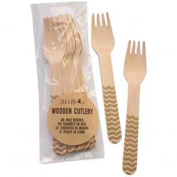 Fourchettes en bois pour fêtes