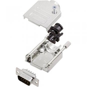 Kit connettori maschio D-SUB 180° 9 poli saldabili Amphenol