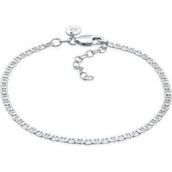 Elli Stäbchen-Panzerkette Armband 925er Silber für Damen