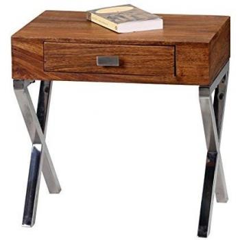 Echt-Holz Nachtschrank dunkel-braun 45 cm