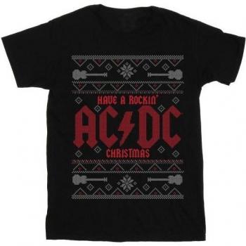 T-shirt ACDC per ragazze Have A Rockin Christmas