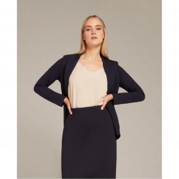 Chaqueta de mujer de punto milano con bolsillos
