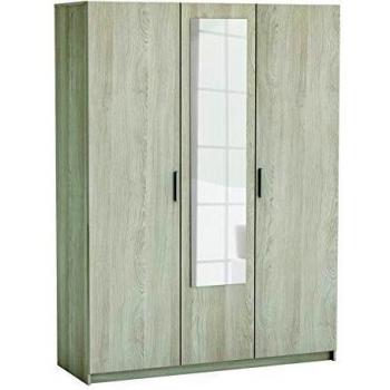 Armoire PEGANE 3 portes couleur blanche