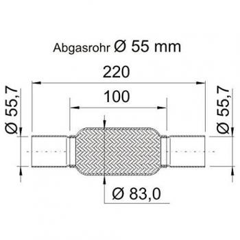Auspuff Flexrohr 460224